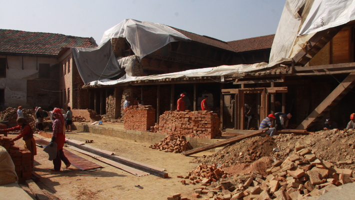 Construction site on the east side of Sundari Chowk.