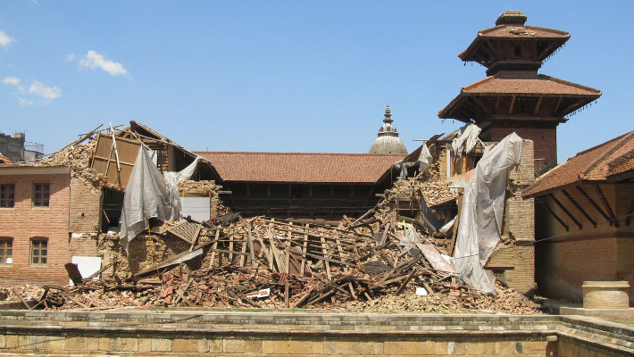Earthquake damage, spring 2015.