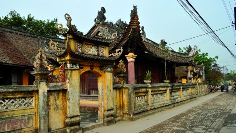 The Dinh’s back wall and entrance before restoration.