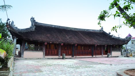 The village hall after restoration of the facade.