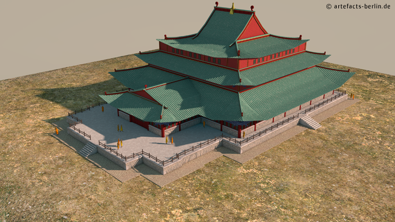 Reconstructed temple of Karakorum.